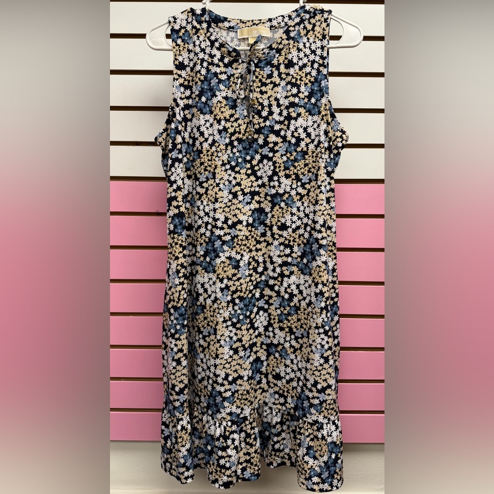 Michael Kors Black and Cream Floral Dress